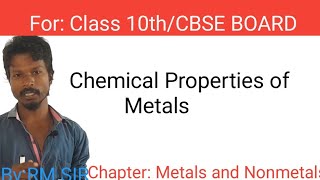 Chemical Properties of Metals I NEET BIOLOGY I class 10th I Metals and Nonmetals [upl. by Nele]