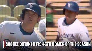 SHOHEI OHTANI ONE STEP CLOSER TO 5050 🔥 Ties career high with 46th HR this season  ESPN MLB [upl. by Papst]