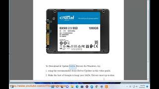 Download amp Update SATA SSD Drivers for Windows [upl. by Adnuhsor]