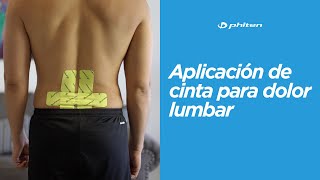 Aplicación de cinta kinesiológica para dolor lumbar [upl. by Aerdnaz413]