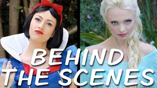 SNOW WHITE vs ELSA Behind the Scenes Princess Rap Battle [upl. by Enom]