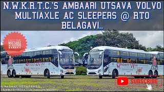 nwkrtc ambaari utsava volvo Multiaxle AC Sleepers inhouse built belagavi div rto registered [upl. by Lezley]