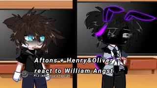 Aftons  HenryampOliver react to William Angst  Anniversary special  Pt2 [upl. by Nnylanna]