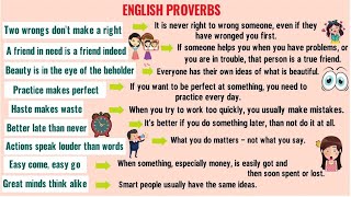 30 Common Proverbs in English [upl. by Adnauqal950]