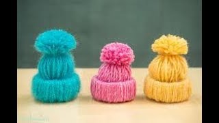 DIY Mini Wool Hat Easy To Make  Step By Step How To Make Mini Hat [upl. by Paddie557]