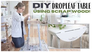 DIY Table  Scrap Wood Furniture  Dropleaf Table Tutorial [upl. by Maison]