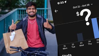 I DID UBER EATS FOR 4 HOURS AND EARN … INDIANS IN CANADA [upl. by Ahcatan]