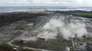 Anglesey Aluminium Chimney Demolition [upl. by Miharba]