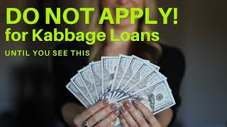 Do Not Apply For Kabbage Loans  UNTIL You See This [upl. by Botsford]