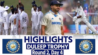 DULEEP TROPHY Day 4 Highlights India A vs India D  Ind C vs Ind B  Tilak Verma  Iyer [upl. by Delia818]