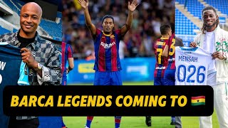 Barca Legends to play match Ghana 🇬🇭 in Nov • Dede Ayew rejoins Le Harve  Gideon Mensah [upl. by Ynafit]