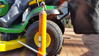 HOMEMADE HYDRAULIC MOWER LIFTJACK CHECK MY VERSION 2 OF THIS [upl. by Ynattir]