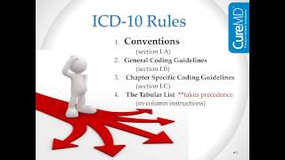 ICD 10 conventions and guidelines [upl. by Akiemat]