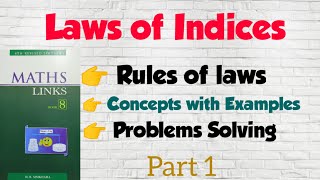 Laws of Indices Class 8  Laws of Indices  Law of Indices Class 8 Law of Indices mindyourchoices [upl. by Langille]