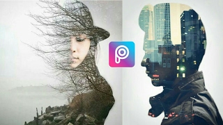 Cara Edit Foto Double Exposure Effect di PicsArt​ [upl. by Kaitlyn]