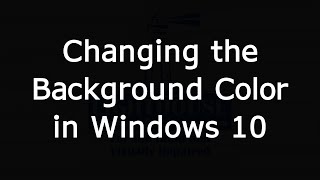 Changing the Desktop Background Color in Windows 10 [upl. by Avlis991]