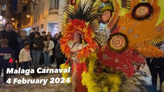 Malaga Carnaval 311 February 2024 Spain [upl. by Inaffyt820]