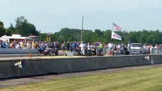 Meltdown Drags 2B Bob Huberty racing a Chevy powered Altered [upl. by Meean]