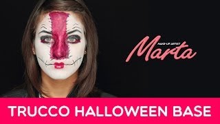 Tecniche Base per un Makeup Pauroso  Come Truccarsi per Halloween  Marta Makeup Artist [upl. by Hersh838]