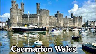 CAERNARFON CASTLE AND TOWN NORTH WALESWALKING TOUR [upl. by Roane]