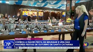 Fenarreco 2024 começa em Brusque uma das maiores festas de outubro de Santa Catarina [upl. by Krys731]