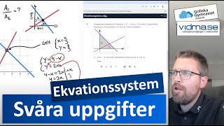 Matematik 2 EKVATIONSSYSTEM NÅGRA SVÅRARE FRÅGOR Korrigerad version [upl. by Llehsyar740]