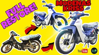 Full Restoration of Modenas Kriss 110 2003  Time Lapse  Motorcycle RestorationKawasaki KAZE [upl. by Nirehtac]