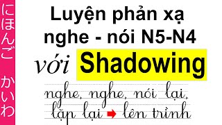 Shadowing n5  Luyện nghe phản xạ nghe  nói N5 N4  Phần 22 [upl. by Lavella632]