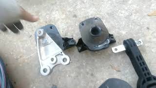 How to change motor mount on 0611honda civic Como poner el soporte De motor [upl. by Aicemaj]