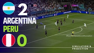 ⚽ Argentina 20 Peru 🏆COPA AMERICA 2024  Highligths  Simulación y recreación de videojuego [upl. by Alaster]