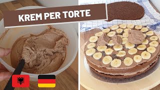 Krem  fill  shllag per torte me cokollate dhe banane [upl. by Meave]