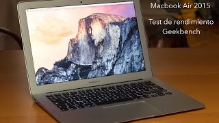 Macbook Air 13 2015 test de rendimiento geekbench [upl. by Norrat]