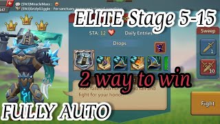 Lords Mobile Elite 515  STAGE 515 2 Way To Win Fully Auto 4K 60fps [upl. by Kassity483]