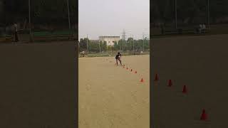 Field hockey fast moving body dodge and skill practice [upl. by Latsyrhk]