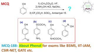 MCQ188 About multiple reaction on Phenol by Dr Tanmoy Biswas Chemistry  The Mystery of Molecules [upl. by Lemire]