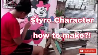 How to make balloon standee and styro standee Mickey amp Minie mouse for birthday decoration [upl. by Yllac]