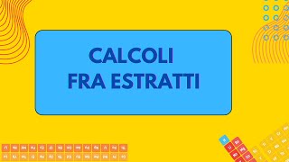 CALCOLI FRA ESTRATTI  settimana dal 4 al 9 novembre 2024 [upl. by Lerrehs]