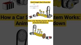 Car starting system working ⚙️🔥automobile machine mechanical starter carengine shorts short [upl. by Aelram]