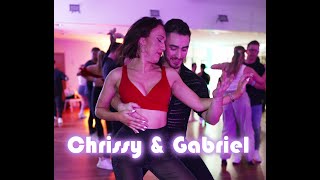 Chrissy Tasios x Gabriel  Ojitos Rojos  Bachata social dancing  Bachata Vibe 2024 [upl. by Akcirahs]