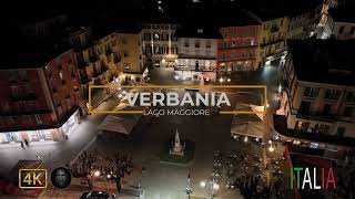 VERBANIA DRONE VIEW  ITALIA NIGHT VIEW 4K [upl. by Pax]