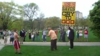 Silly Atheist BEGS THE QUESTION Ohio State University  OSU  Kerrigan Skelly [upl. by Idak]