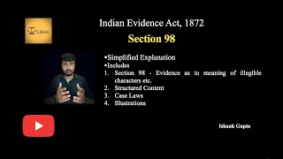 Section 98 of Indian Evidence Act 1872  Evidence Act Lecture Series ivlegal advocateishankgupta [upl. by Condon51]