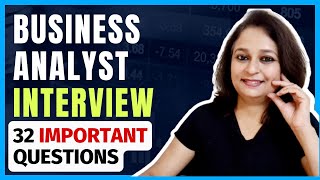 32 Basic Business Analyst Interview Questions  Key Concepts and Best Responses [upl. by Nitsirhc]