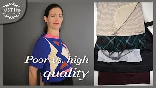 How to recognize poor vs good quality in clothes in 5 points  Justine Leconte [upl. by Timmie]