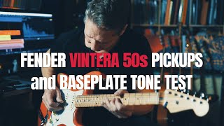 Are the Fender Vintera 50s pickups really good And the baseplate Sound test use your headphones [upl. by Jasper]