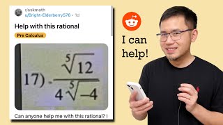 Help with this rational Rationalize the denominator with radicals Reddit raskmaths [upl. by Jon]