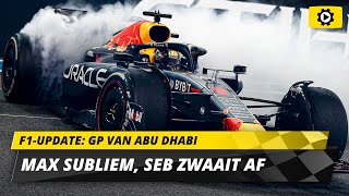 F1update Verstappen sluit topjaar in stijl af waardoor liep Perez P2 mis [upl. by Olnton]