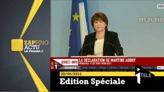 Martine Aubry se déclare candidate pour 2012  Le Figaro [upl. by Annyl705]