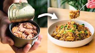 How To Turn 1 Canned Tuna Into a Restaurant Meal 4 Ways [upl. by Leahcimaj563]