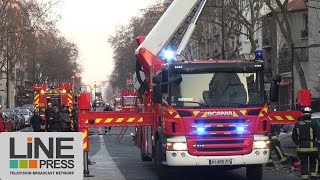 Explosion dimmeuble par fuite de gaz  BoulogneBillancourt 92  France 20 janvier 2017 [upl. by Ahsienal767]